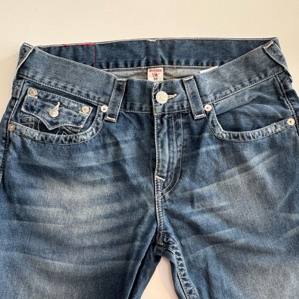 Men’s True Religion basic Straight WFLPS Natural Casual Premium Jeans - Picture 3 of 7